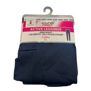 Ladies ZONE PRO ACTIVE LEGGINGS 7/8 , High Waist, Cell Pocket Navy XL